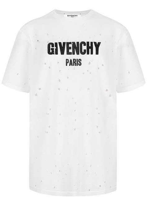 mens givenchy tshirt|givenchy t shirt with holes.